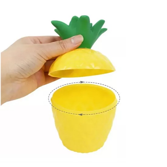 Vaso con Tapa Forma de Piña