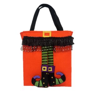 Bolso de fieltro botitas para recolectar dulces.