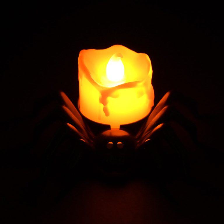 Vela Led Araña Negra